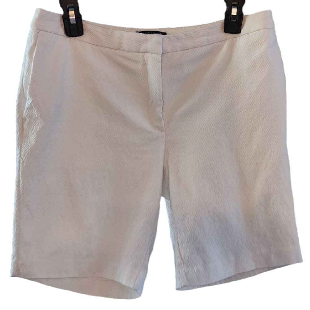 Mario Serrani Textured White Shorts 8